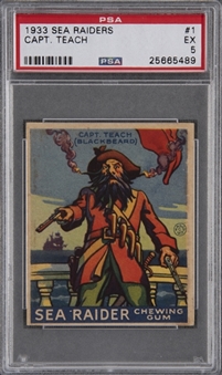 1933 R124 Goudey "Sea Raiders" #1 Capt. Teach (Blackbeard) – PSA EX 5